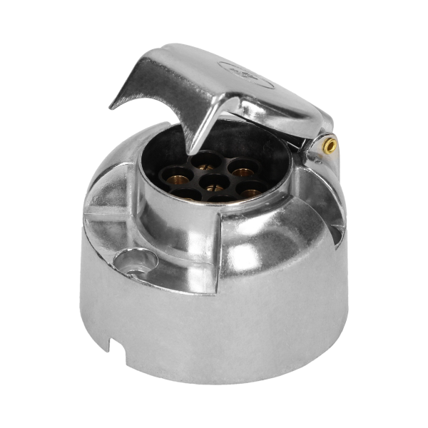Gniazdo przyczepy, aluminiowe 7 pinów, 12/24V