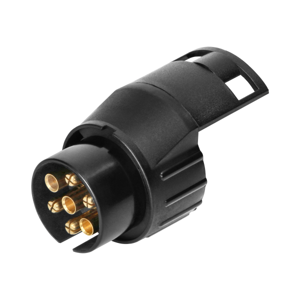 7-pin to 13-pin trailer socket adapter, plastic, 12/24V