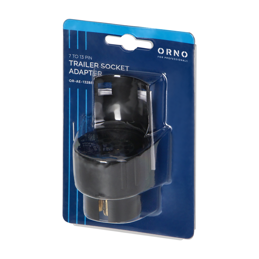 7-pin to 13-pin trailer socket adapter, plastic, 12/24V