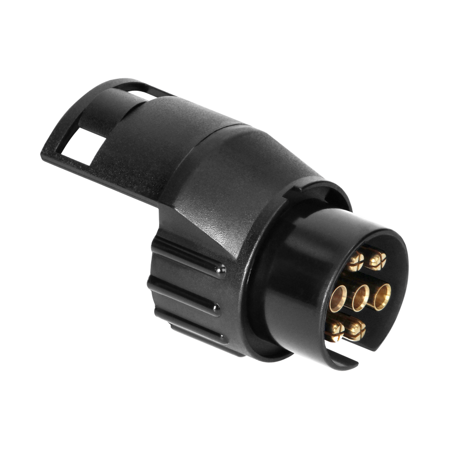 7-pin to 13-pin trailer socket adapter, plastic, 12/24V