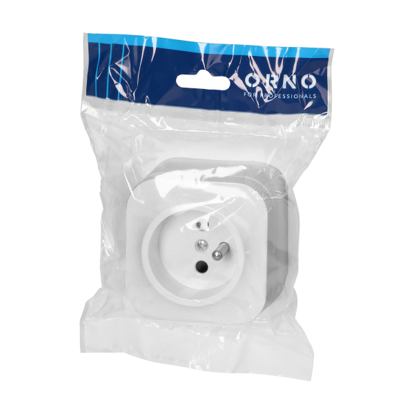 Surface-mounted single socket ToDo 2P+Z  IP20, white Surface-mounted single socket ToDo 2P+Z  IP20, white