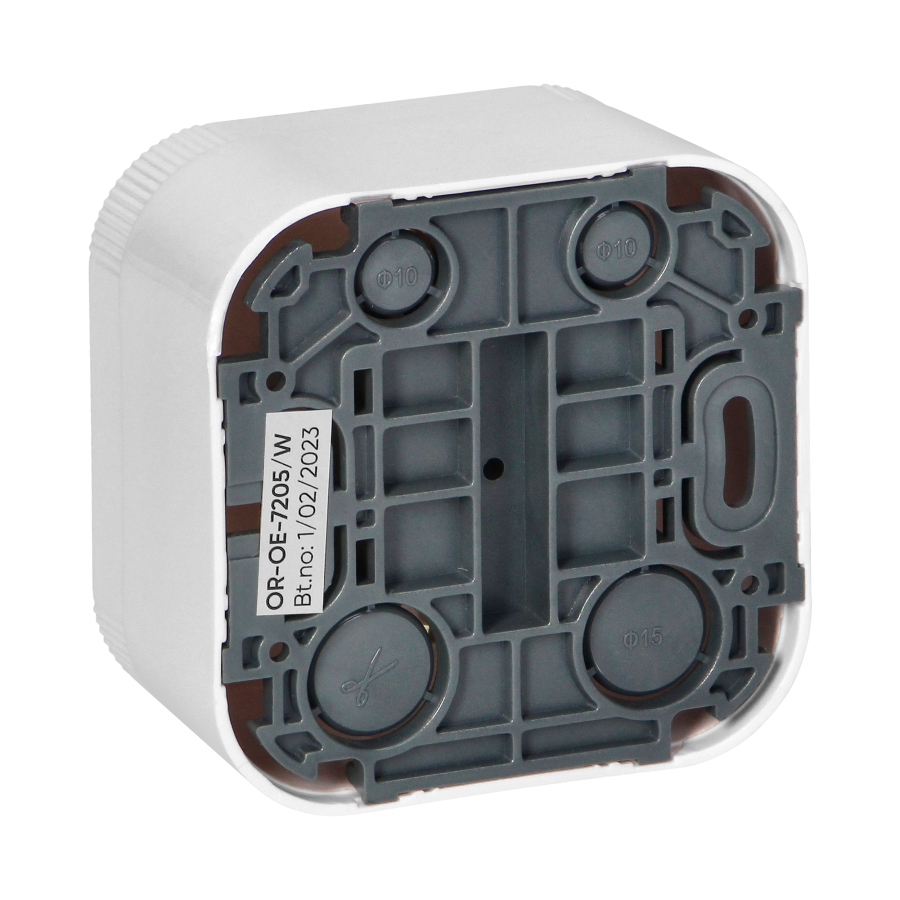 Surface-mounted single socket ToDo 2P+Z  IP20, white, 10pcs