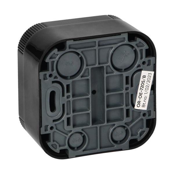 Surface-moutned single socket  ToDo 2P+Z Schuko IP20, black