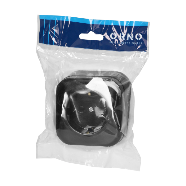 Surface-moutned single socket  ToDo 2P+Z Schuko IP20, black, 10pcs Surface-moutned single socket  ToDo 2P+Z Schuko IP20, black, 10pcs