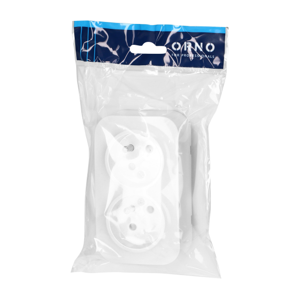 ToDo Gniazdo podwójne 2x2P+Z, 16A/230VAC, IP20, Białe