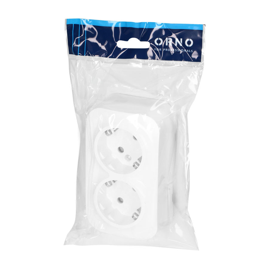 ToDo Gniazdo podwójne 2x2P+Z, 16A/230VAC, IP20,Schuko,Białe