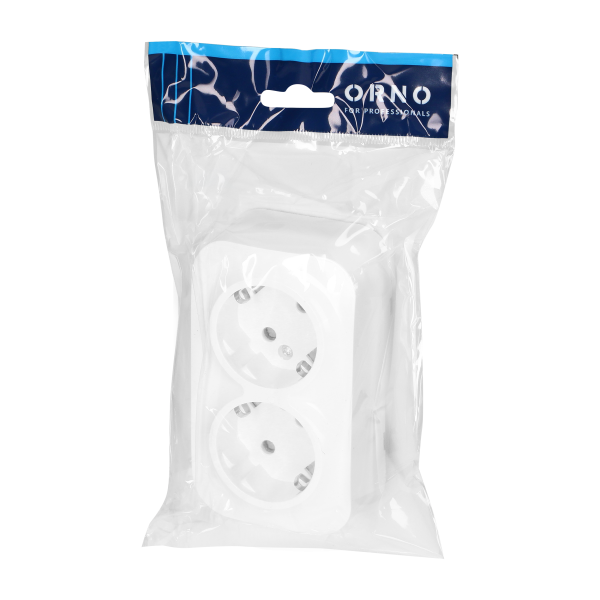 ToDo Gniazdo podwójne 2x2P+Z, 16A/230VAC, IP20,Schuko,Białe