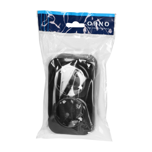 ToDo Gniazdo podwójne 2x2P+Z, 16A/230VAC, IP20,Schuko,Czarne