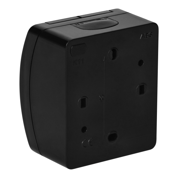 Single socket 2P+E Schuko AQUATIC IP44 black Single socket 2P+E Schuko AQUATIC IP44 black