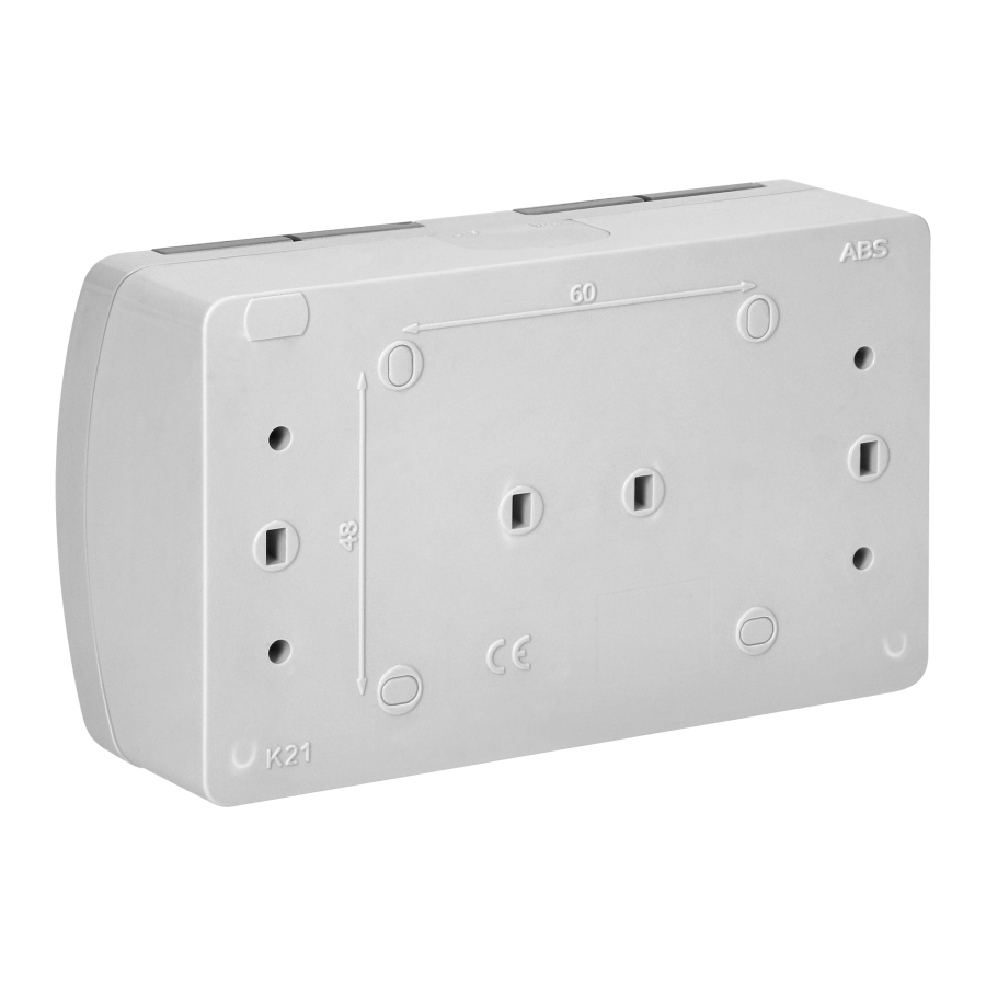 Gniazdo podwójne 2x2P+Z Schuko AQUATIC, IP44, szaro-grafitowe