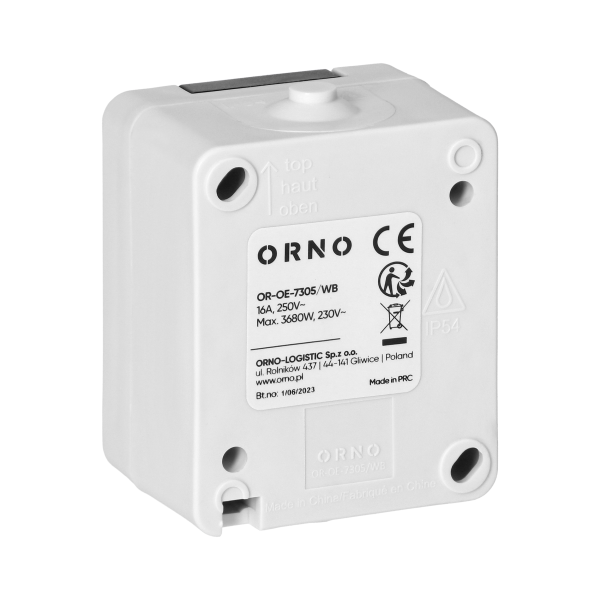 AQUATIC MINI IP54 Single socket 2P+E, white/black AQUATIC MINI IP54 Single socket 2P+E, white/black