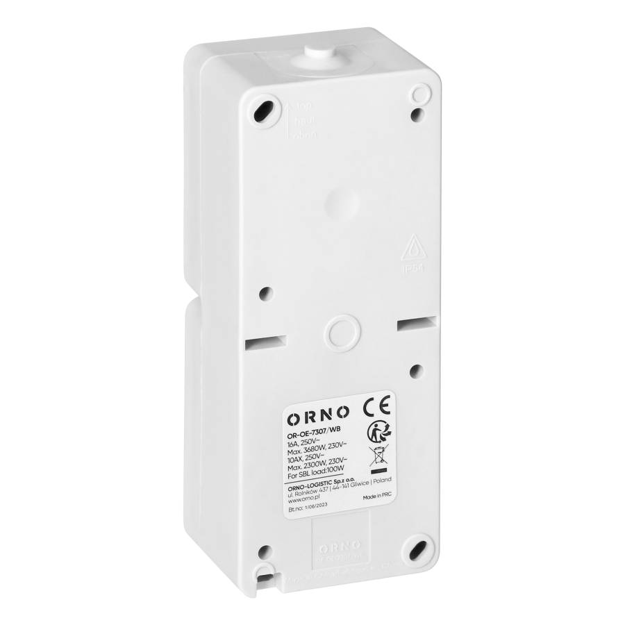 AQUATIC MINI IP54 Switch + Socket 2P+E, white/black