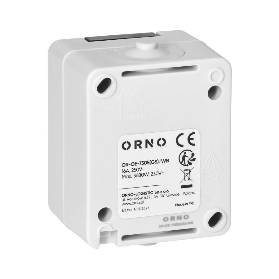 AQUATIC MINI IP54 Single socket 2P+E (Schuko), white/black