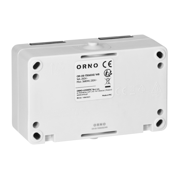 AQUATIC MINI IP54 Double socket 2x2P+E (Schuko), white/black