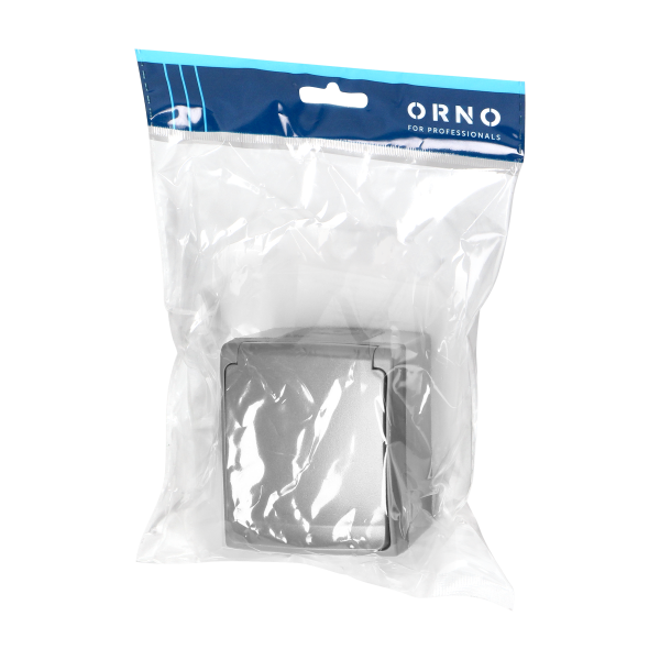 AQUATIC PRO IP 55 Single socket 2P+E, grey/graphite