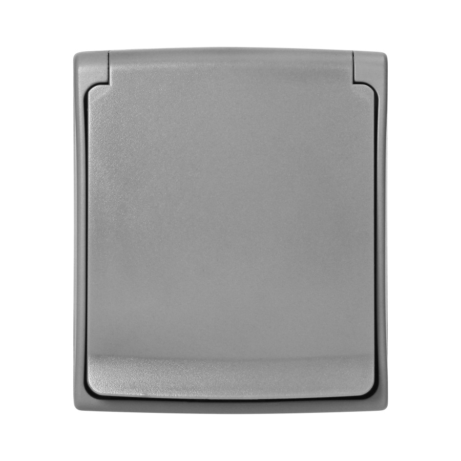 AQUATIC PRO IP 55 Single socket 2P+E, grey/graphite