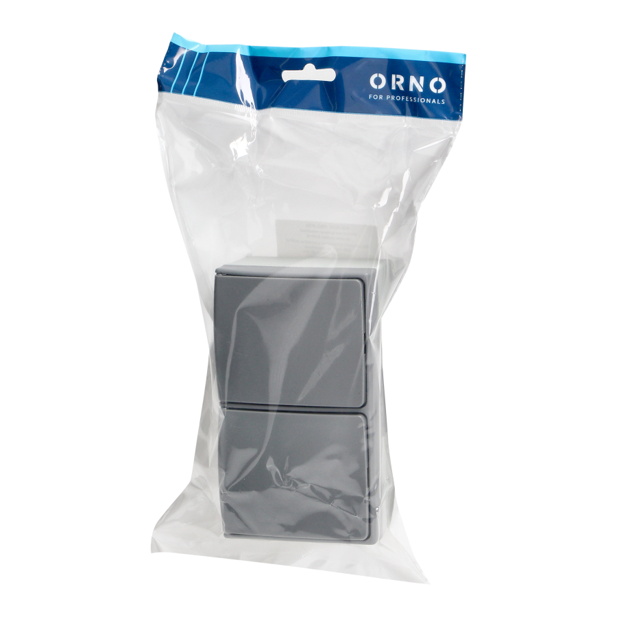 AQUATIC PRO IP 55 Double socket 2x2P+E, grey/graphite