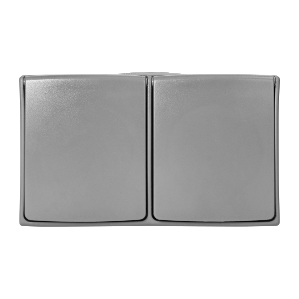 AQUATIC PRO IP 55 Double socket 2x2P+E, grey/graphite AQUATIC PRO IP 55 Double socket 2x2P+E, grey/graphite