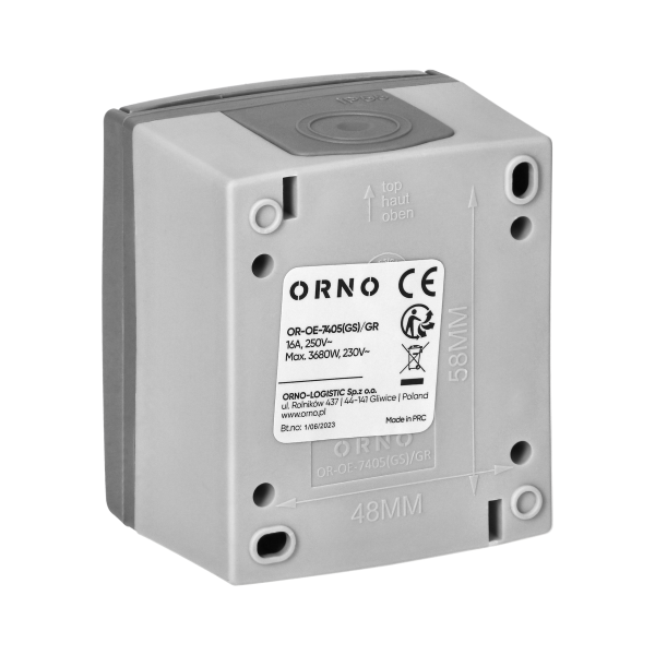 AQUATIC PRO IP 55 Single socket 2P+E (Schuko), grey/graphite AQUATIC PRO IP 55 Single socket 2P+E (Schuko), grey/graphite