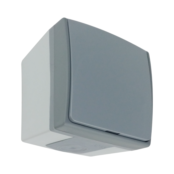 AQUATIC PRO IP 55 Single socket 2P+E (Schuko), grey/graphite, 10 pcs AQUATIC PRO IP 55 Single socket 2P+E (Schuko), grey/graphite, 10 pcs