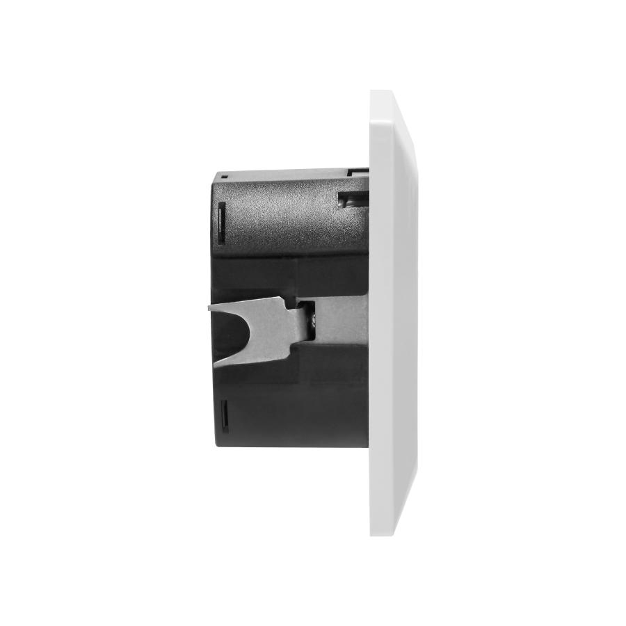 Single socket with two chargers (USB A + USB C), 5VDC output, flush-mounted, white