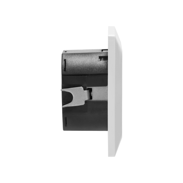 Single socket with two chargers (USB A + USB C), 5VDC output, flush-mounted, white