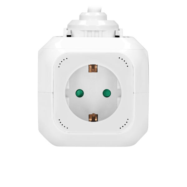 Przedłużacz 4 krotny 2P+Z (Schuko), ładowarka 2xUSB, 1,4m H05VV-F 3x1,5mm2, biały