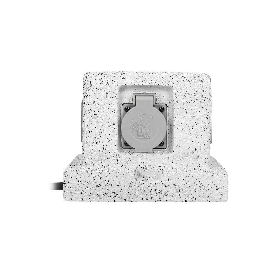 Gniazdo ogrodowe SŁUPEK, 4x2P+Z (schuko), kabel gumowy H07RN-F 3x1,5mm², 3m