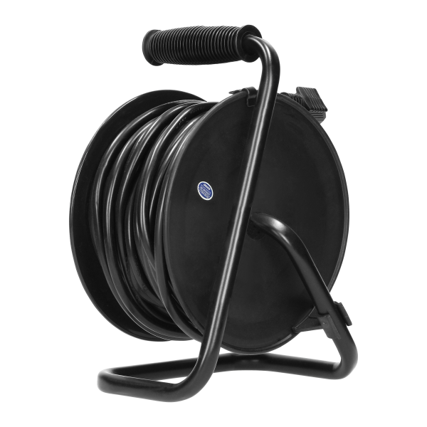 MINI cable reel, PVC, H05VV-F 3x1.0mm², 15m, 4x2P+E (schuko)