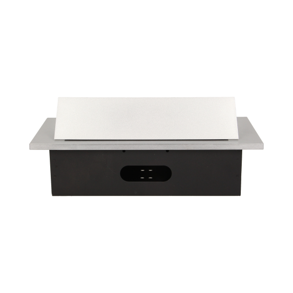 Flush-fitting furniture socket, silver