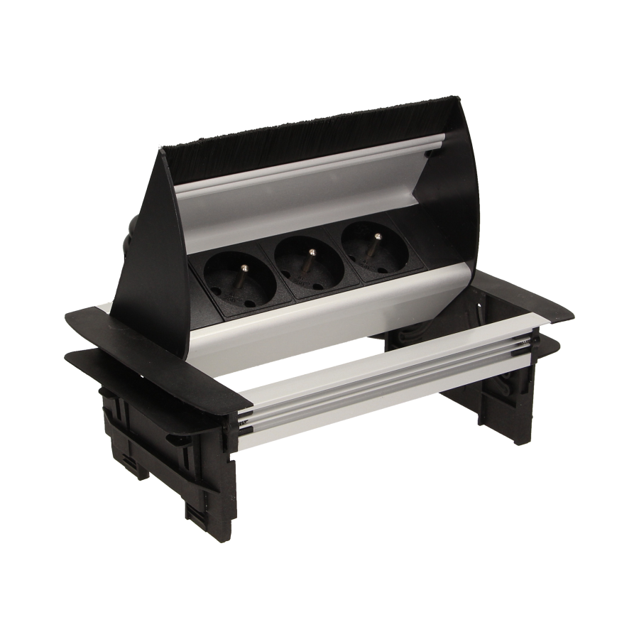 Dustproof, flush-fitting furniture socket with 1.8m cable