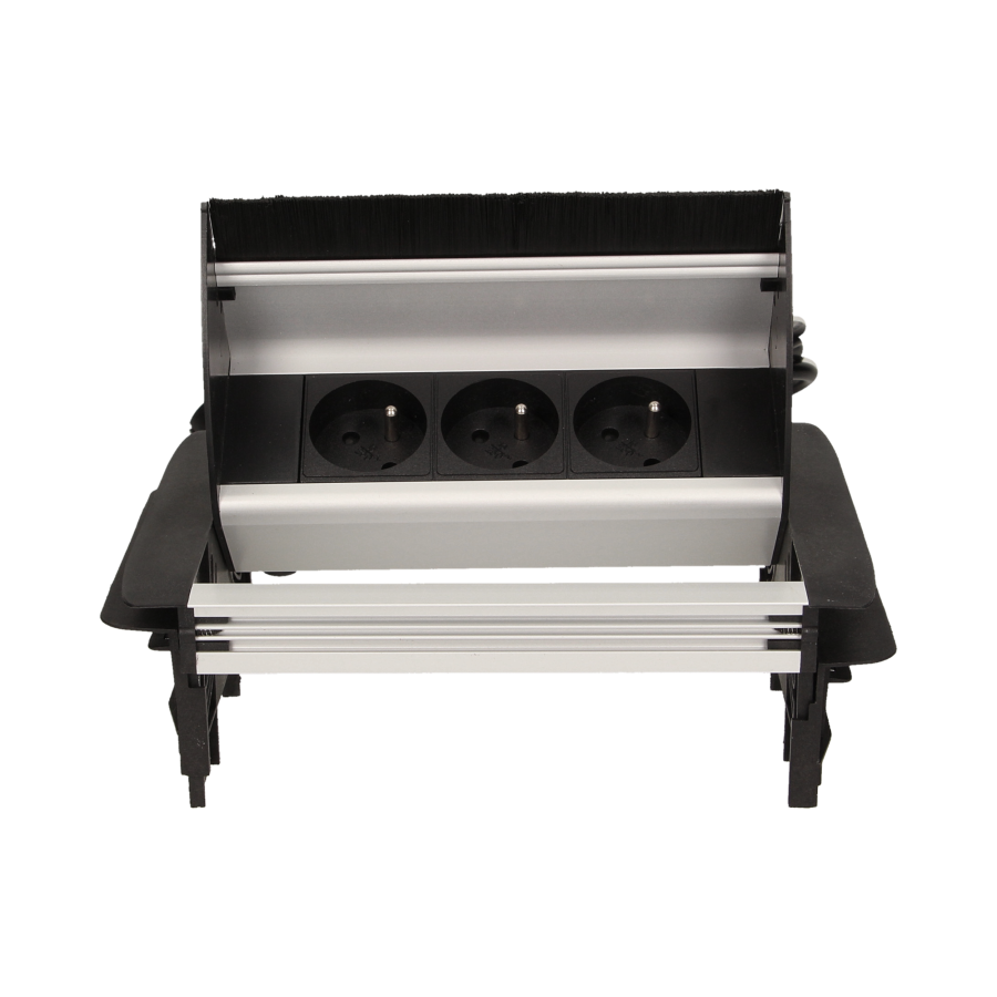 Dustproof, flush-fitting furniture socket with 1.8m cable