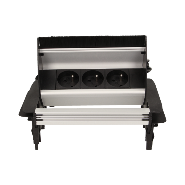 Dustproof, flush-fitting furniture socket with 1.8m cable