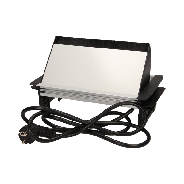 Dustproof, flush-fitting furniture socket with two USB chargers and 1.8m cable