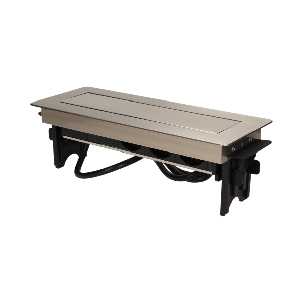 Flush-fitting furniture socket with two USB chargers and 1.8m cable