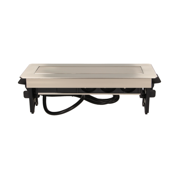 Flush-fitting furniture socket with two USB chargers and 1.8m cable