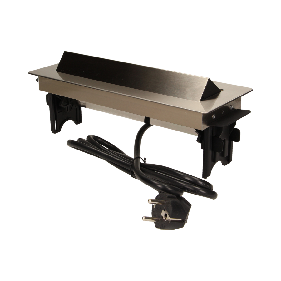 Flush-fitting furniture socket with two USB chargers and 1.8m cable