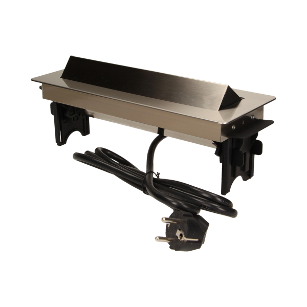Flush-fitting furniture socket with two USB chargers and 1.8m cable