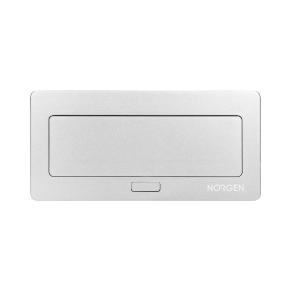 Recessed furniture connection panel NOEN for module sockets, silver Recessed furniture connection panel NOEN for module sockets, silver