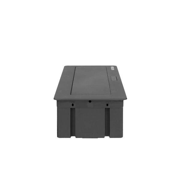 Recessed furniture connection panel NOEN for module sockets, black Recessed furniture connection panel NOEN for module sockets, black