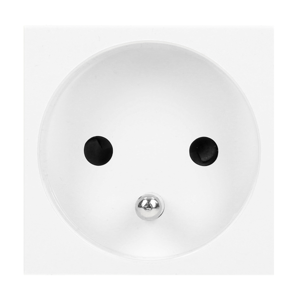 NOEN FR Socket module for furniture connection panel, French type, white