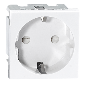 NOEN GS, gniazdo modułowe 45x45mm 1x2P+Z, typ F schuko, 16A 250V, białe