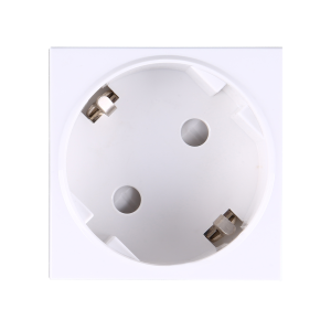 NOEN GS, gniazdo modułowe 45x45mm kątowe - 45° 1x2P+Z, typ F schuko, OR-GM-9010/W/GS45