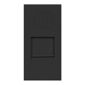 NOEN RJ11, gniazdo modułowe 22,5x45mm telefoniczne RJ11, czarne
