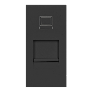 NOEN RJ45 socket module for furniture connection panel, black