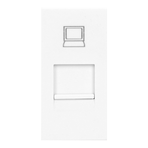 NOEN RJ45, gniazdo modułowe 22,5x45mm RJ45 cat 5e, białe