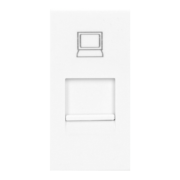 NOEN RJ45, gniazdo modułowe 22,5x45mm RJ45 cat 5e, białe