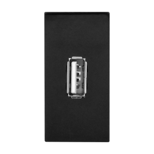NOEN USB socket module for furniture connection panel, black