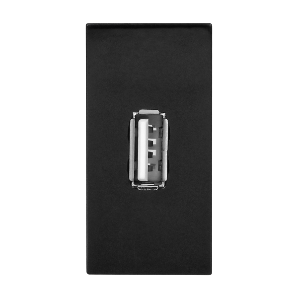 NOEN USB socket module for furniture connection panel, black
