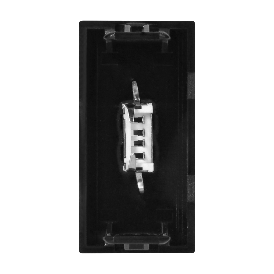 NOEN USB socket module for furniture connection panel, black
